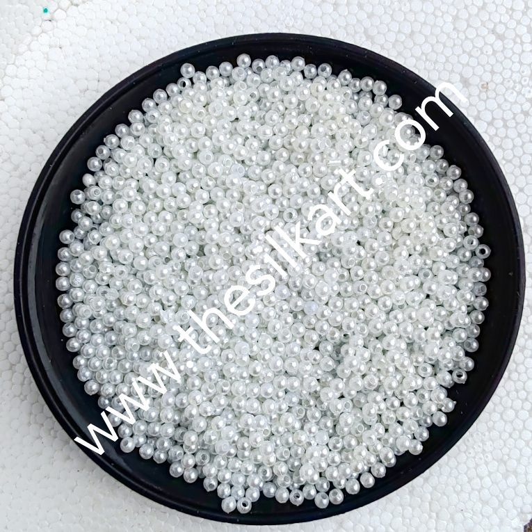 white peral beads