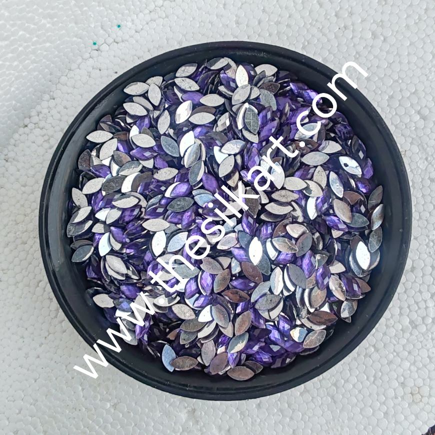 8*4 size eye shape light purpule colour raindroup kundans