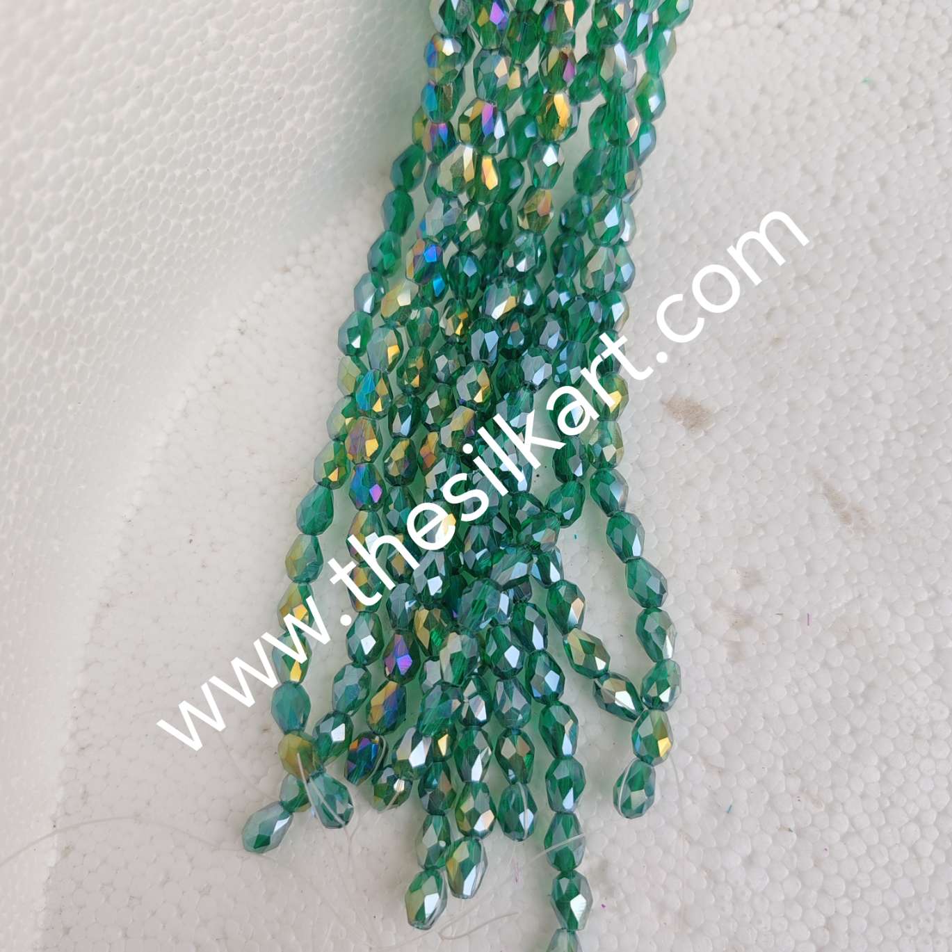 Droup shape crystal beads