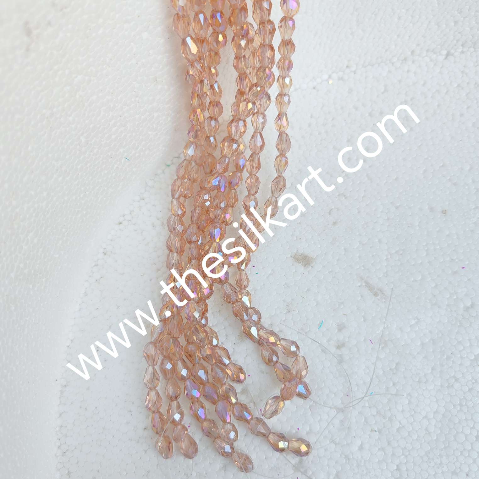 droup shape crystal beads-gold