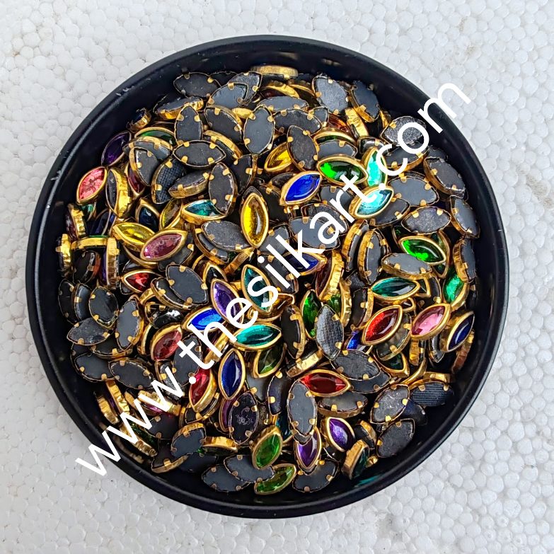 multicolour kundans-8k eye shape