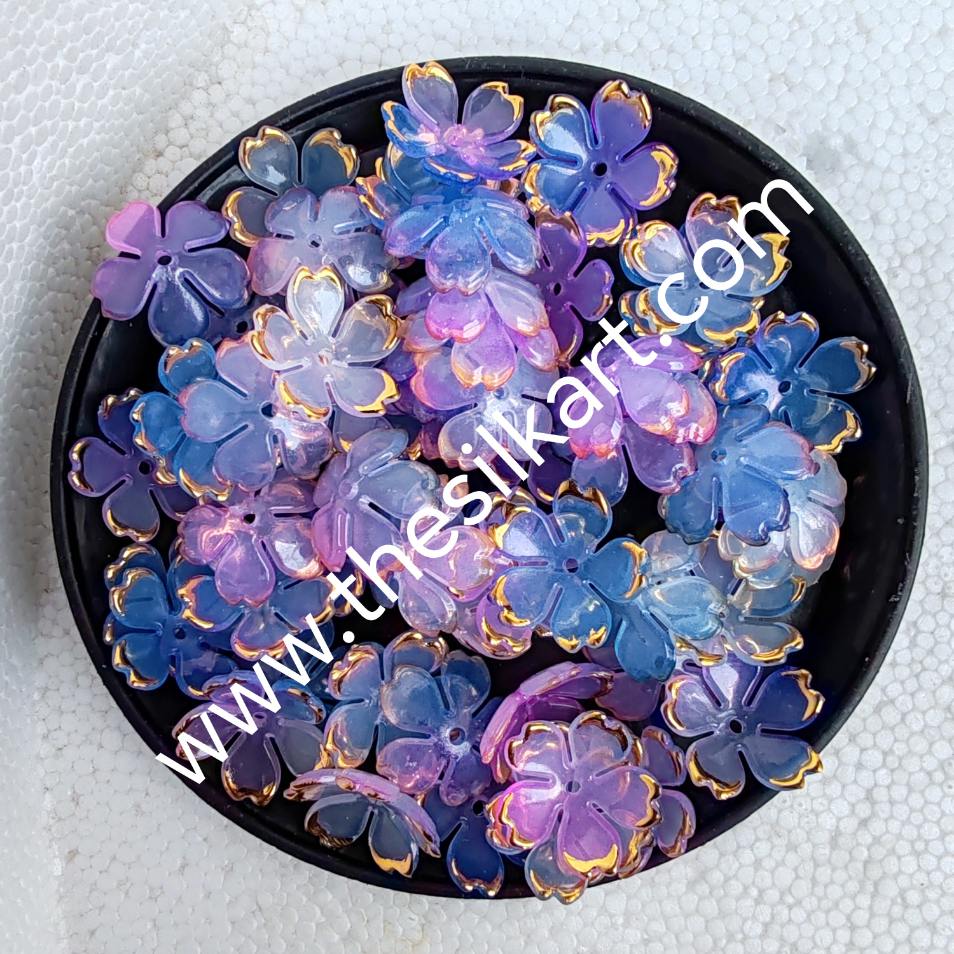 Flower shape pestral colour brooch shells