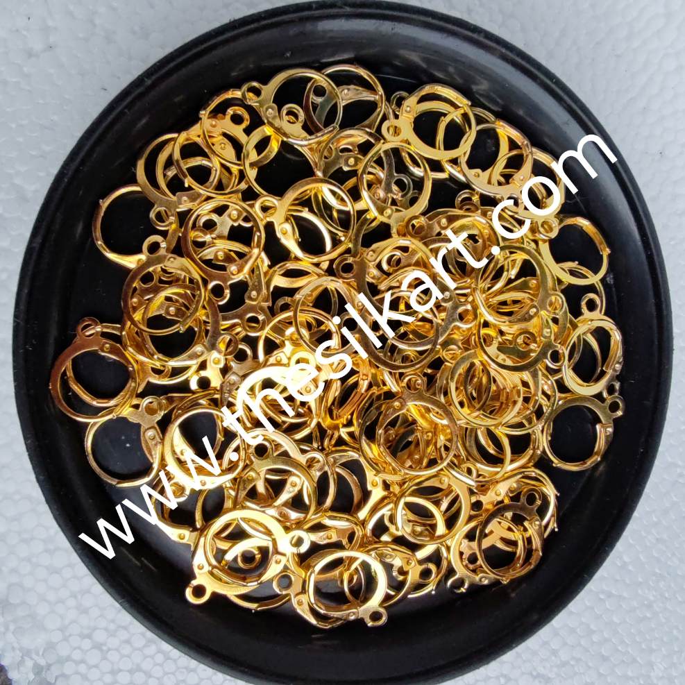 Gold colour round french hooks