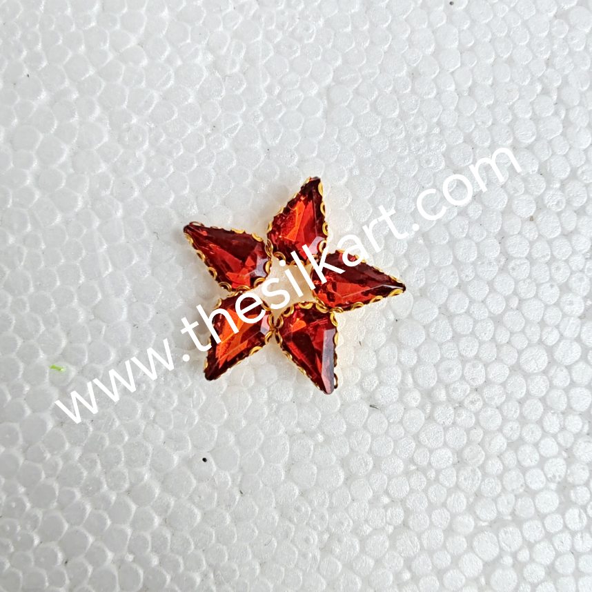 10*6 size drop shape orange colour clipstone