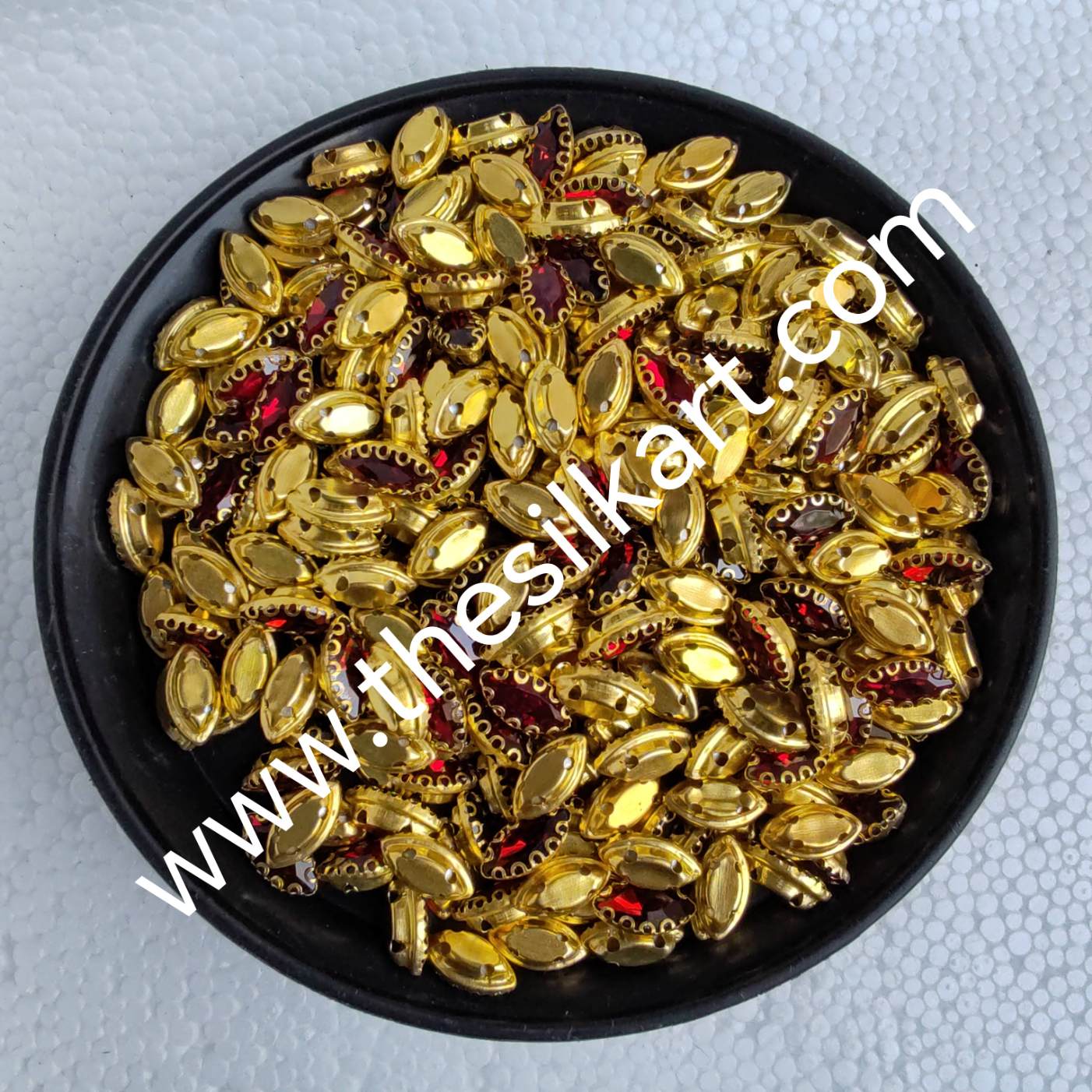 10*6 size eye shape marron colour clipstones