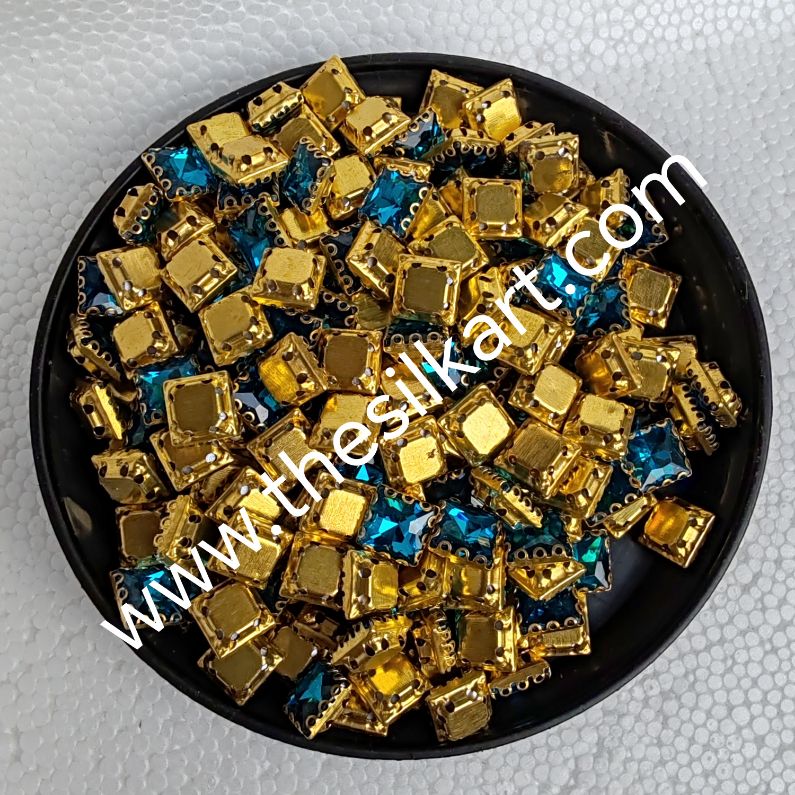 8*8 size square shape sky blue colour clipstones