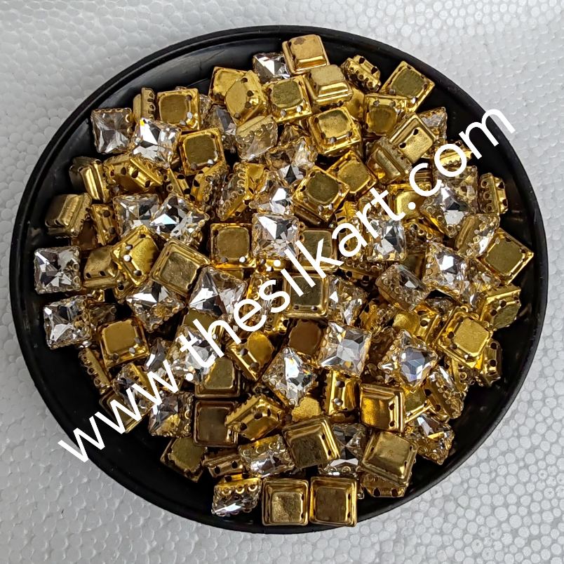 8*8 size square shape white colour clipstones